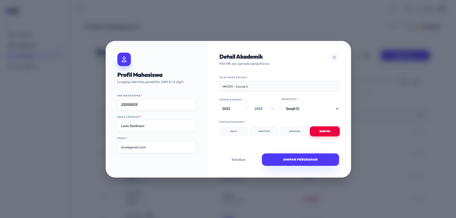 Form Edit Enrollment