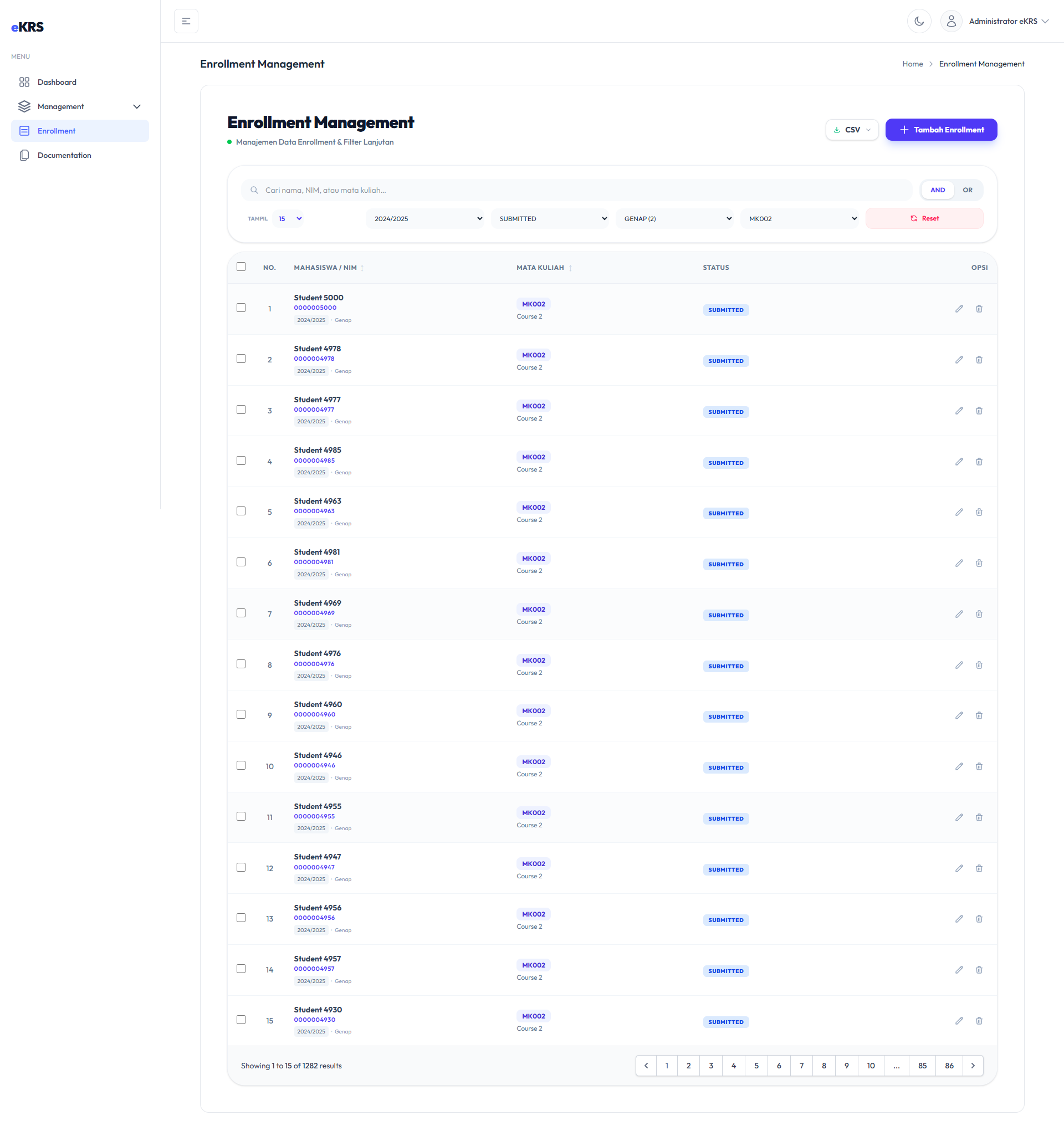 Data Enrollment - AND