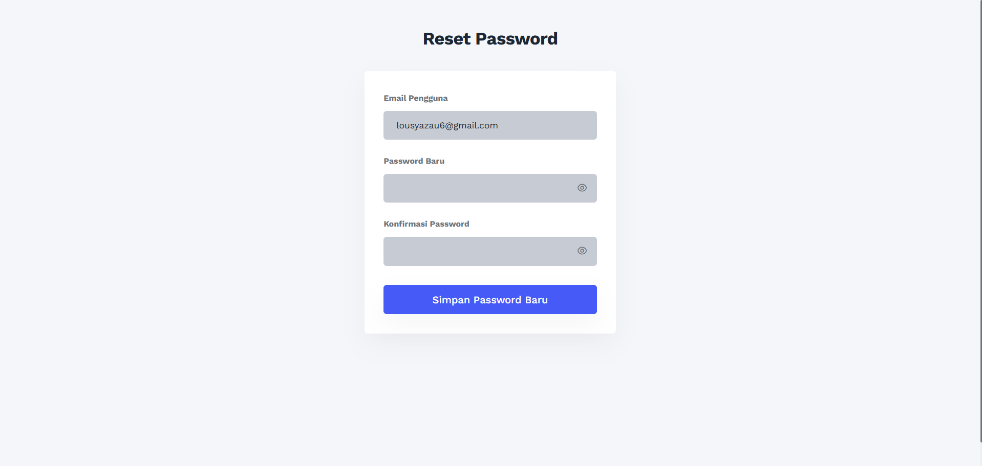 Reset Password